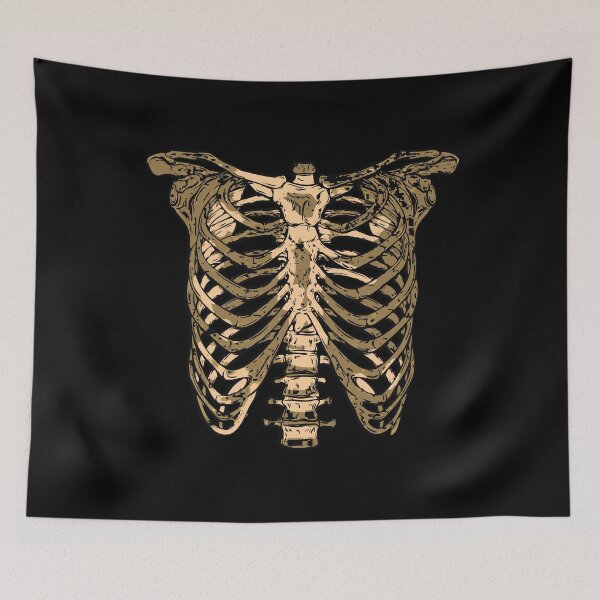 Item preview, Zombie Skeleton Torso Halloween Scary Bones print designed and sold by tronictees.
