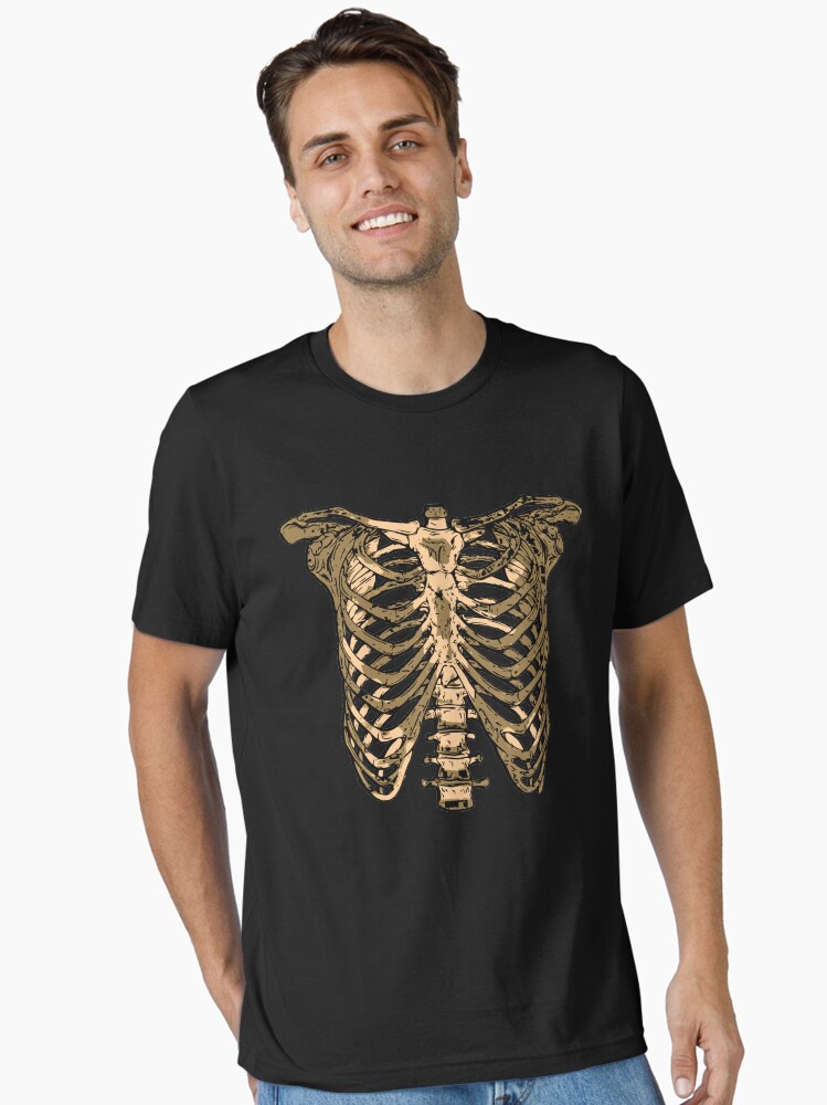 Skeleton Ribs Halloween Ribcage Bones Horror Scary Funny Family T