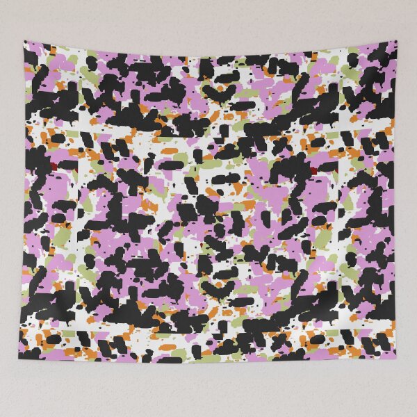 Item preview, Retro Splattered Paint Pink Black Multi designed and sold by PageDesigns.