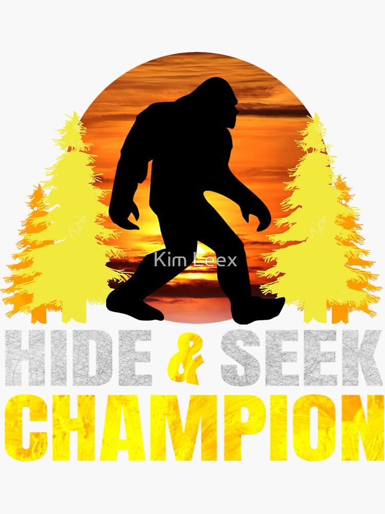 Bigfoot Hide And Seek Champion Sasquatch Copy Of Bigfoot Yeti Sticker By Curlyniece 