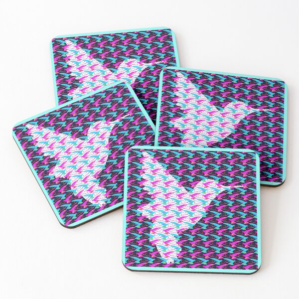 Item preview, Flocking Hummingbird Hearts - White Silhouette  designed and sold by weavernap.