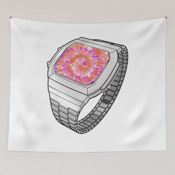 Item preview, Tie Dye Psychedelic Retro Casio Watch designed and sold by TheTarotShop.