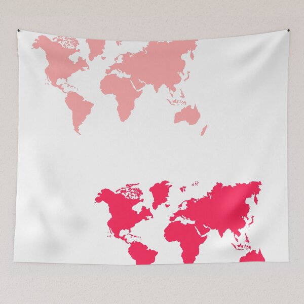 Item preview, Pink World Map Outlines  designed and sold by hollanov98.