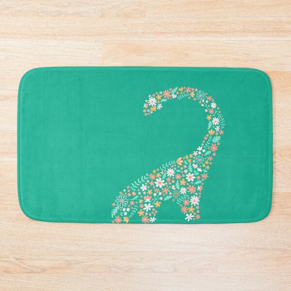 Item preview, Florals Brontosaurus in Jade designed and sold by latheandquill.