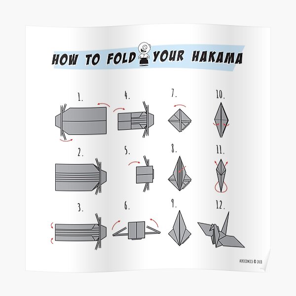 Hakama Origami Poster By Shopaikicomics Redbubble