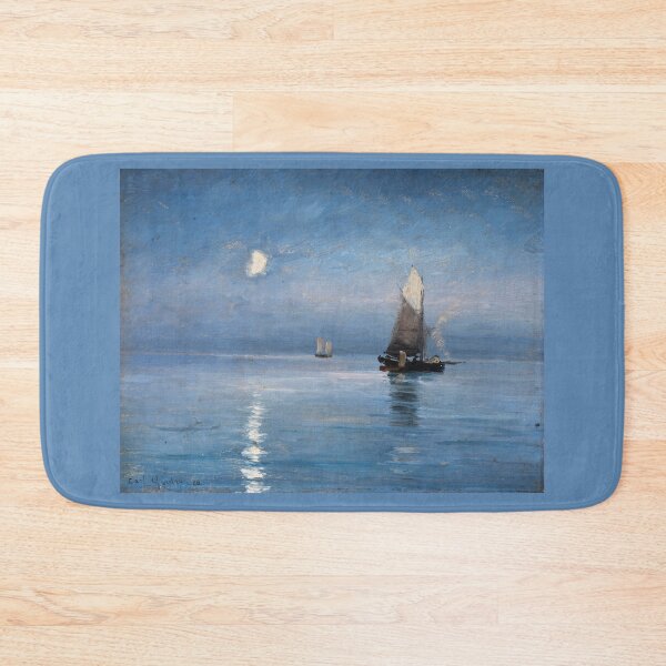 Item preview, Carl Locher - Fishing cutters in the moonlit night designed and sold by vakashop.