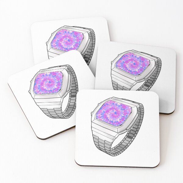Item preview, Pink and Purple Tie Dye Psychedelic Retro Casio Watch designed and sold by TheTarotShop.