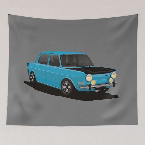 Item preview, Simca 1000 Rallye turquoise designed and sold by knappidesign.