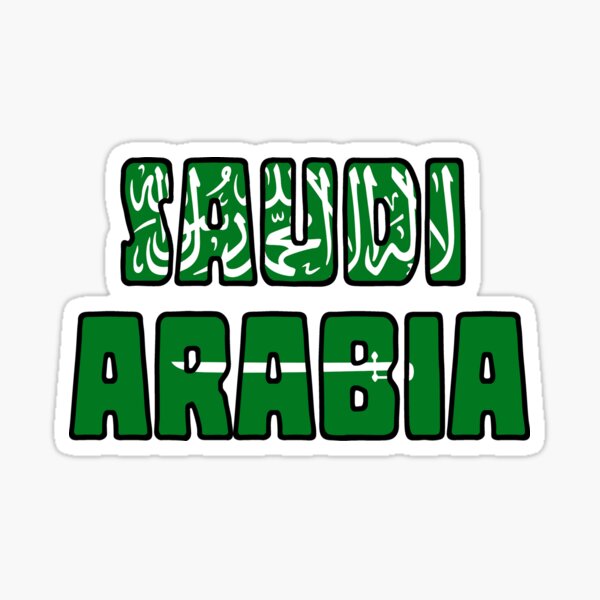 saudi-arabia-font-with-saudi-arabian-flag-sticker-for-sale-by