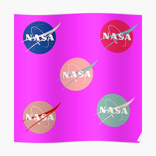 Retro Nasa Logo Summer Vintage Nasa Poster By Raverebel Redbubble