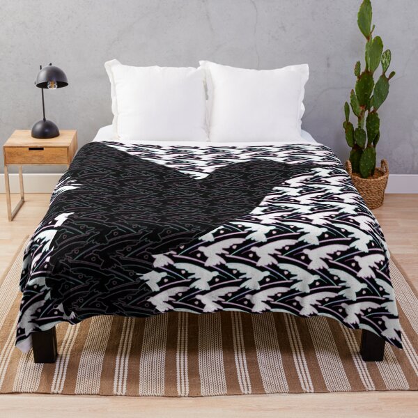 Item preview, Flocking Hummingbird Hearts - Black Pink n Blue Silhouette (Blackground) designed and sold by weavernap.