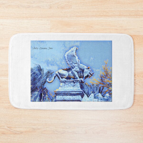 Item preview, Winter Blue Guardian Lion designed and sold by Shelley Loewnau-Jones Studio.