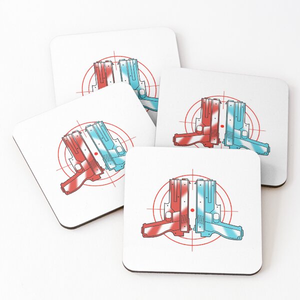 Item preview, Pistolas Arcade rojas y azules designed and sold by Ivy Raine.