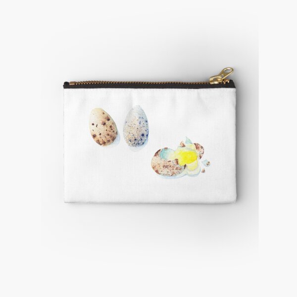 Item preview, Quail eggs watercolor.  One cracked with egg yolk visible designed and sold by Zoya Makarova.