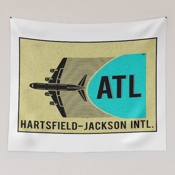 Item preview, ATL Airport Code Atlanta Georgia Hartsfield Jackson International Vintage Style Luggage Laptop designed and sold by DESTINATIONS DECAL.