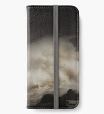 Porthcawl lighthouse and storm iPhone Wallet/Case/Skin