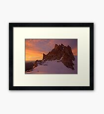 Sunset over Aiguille du Midi (3842 m), France Framed Print