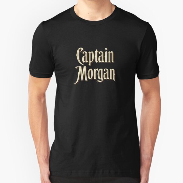 Captain Morgan T-Shirt Womens Small Black Fitted V-Neck Short Sleeve New
