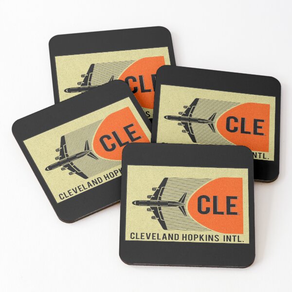 Artikelvorschau, CLE Flughafen Code Cleveland Ohio Hopkins Internationaler Vintage-Stil Gepäck Laptop entworfen und verkauft von DESTINATIONS DECAL.