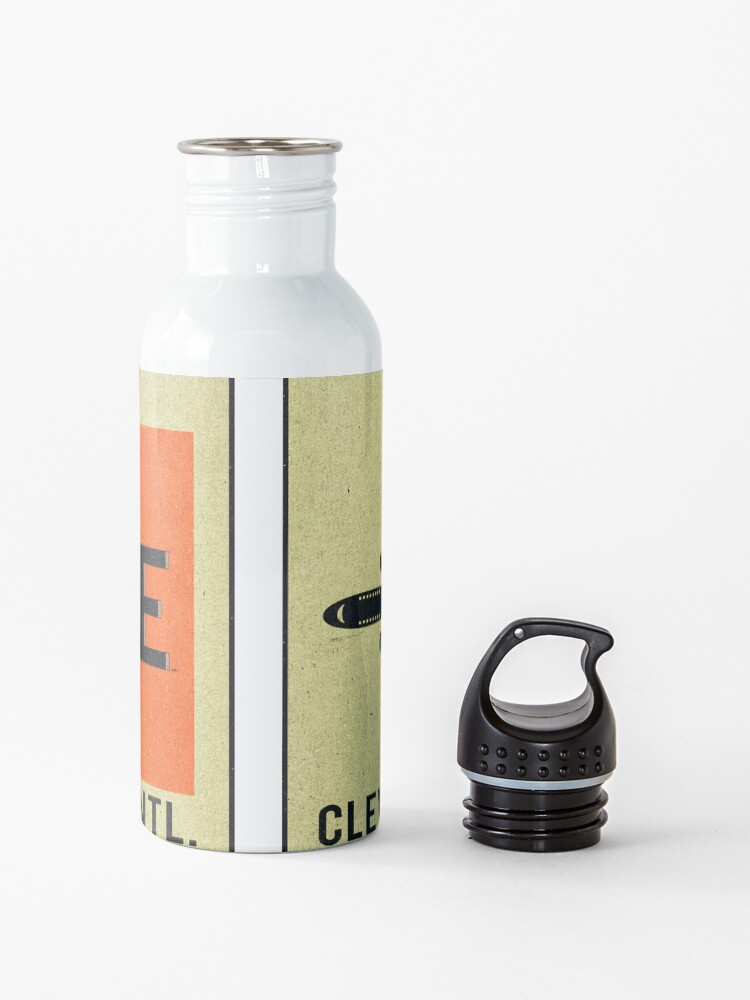 Alternate view of CLE Airport Code Cleveland Ohio Hopkins International Vintage Style Luggage Laptop Water Bottle
