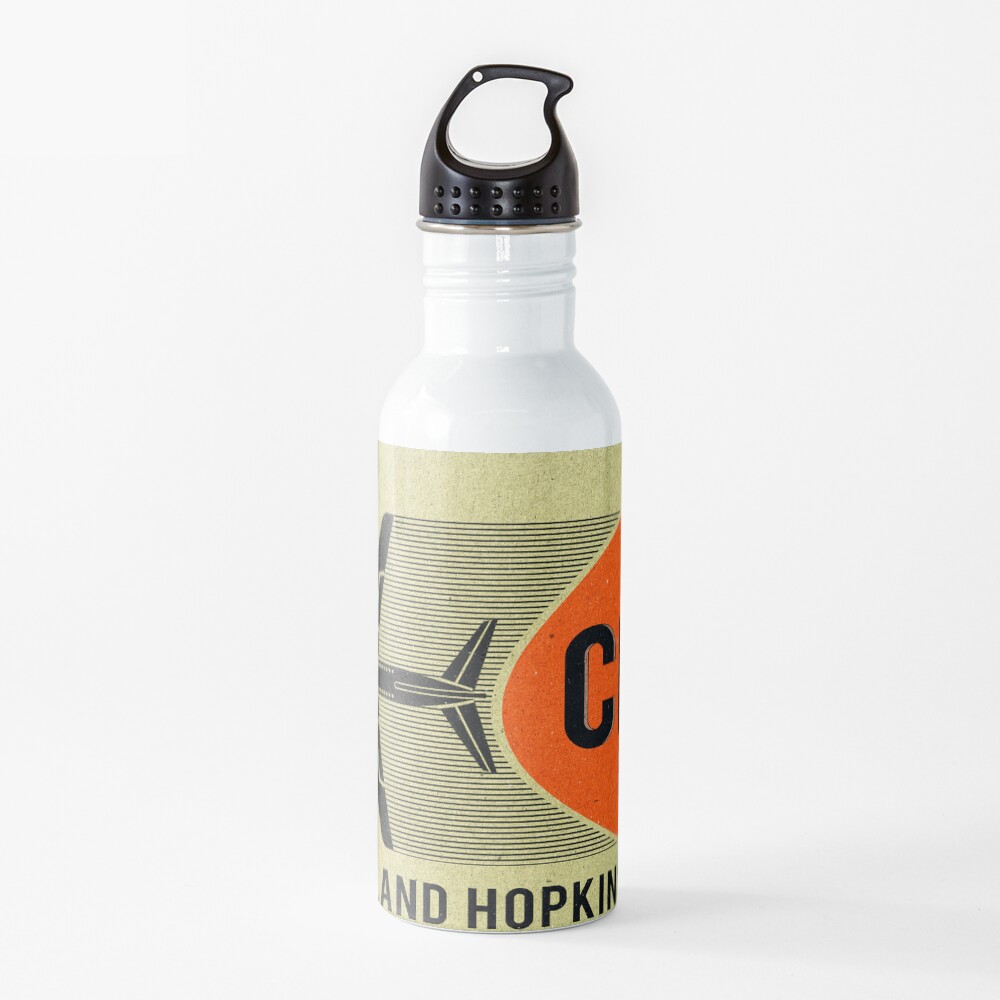 CLE Airport Code Cleveland Ohio Hopkins International Vintage Style Luggage Laptop Water Bottle