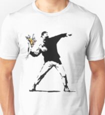 Rage Flower Bomber Stencil Slim Fit T-Shirt