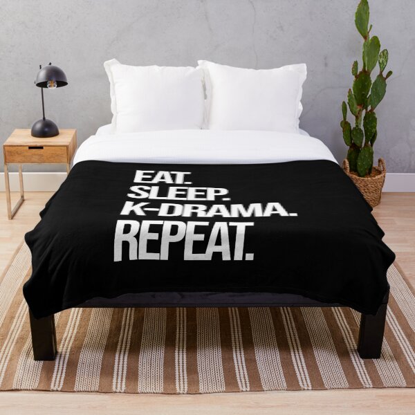 Item preview, Eat Sleep K-Drama Repeat Tshirt Korean Fan KDrama Hallyu Tee designed and sold by JoDesignLab.