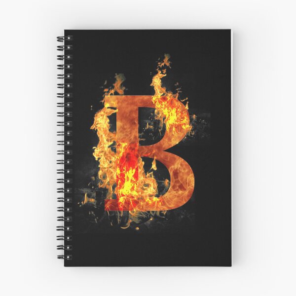 Item preview, Letter B burning in flames of fire designed and sold by Starstacks.