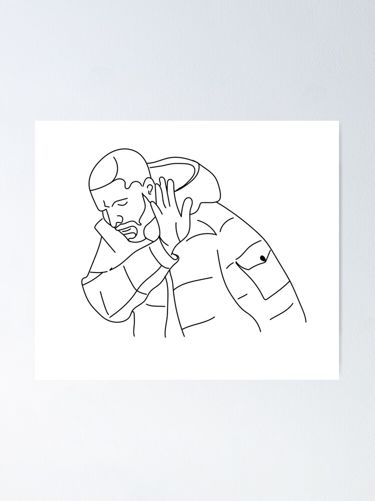 Drake Meme Hotline Bling Poster By Imystikhd Redbubble