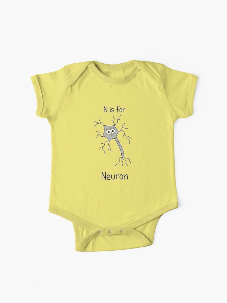 Thumbnail 1 of 2, Baby One-Piece, N is for Neuron designed and sold by Adrienne Body.