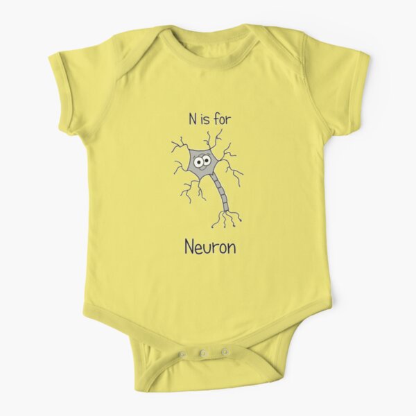 N is for Neuron Short Sleeve Baby One-Piece