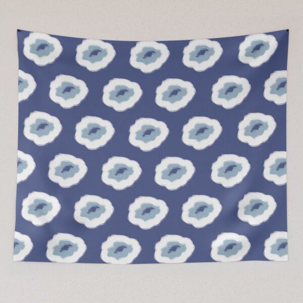 Item preview, David Rose Designs - Japanese Poppies (Slate Blue) designed and sold by Sartabanfi.