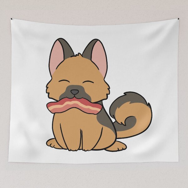 Item preview, German Shepard with Bacon  designed and sold by BiscuitSnack.