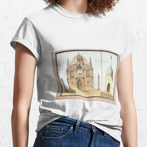 Jean-Jacques Lequeu #Architecture, #Old, #Art, #Tower, dome, cathedral, ancient, monument, illustration Classic T-Shirt