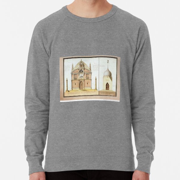 Jean-Jacques Lequeu #Architecture, #Old, #Art, #Tower, dome, cathedral, ancient, monument, illustration Lightweight Sweatshirt
