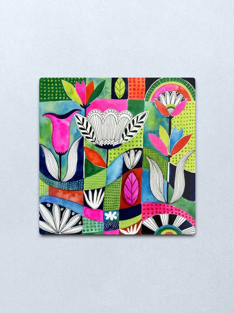 Alternate view of Tulip Jungle Metal Print