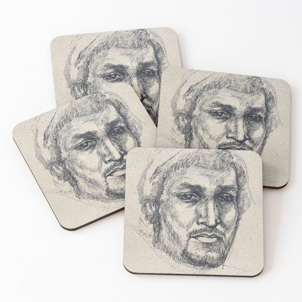 Item preview, Portrait of Rodger ~ ink drawing designed and sold by Roz McQuillan Fine Art & Photography.