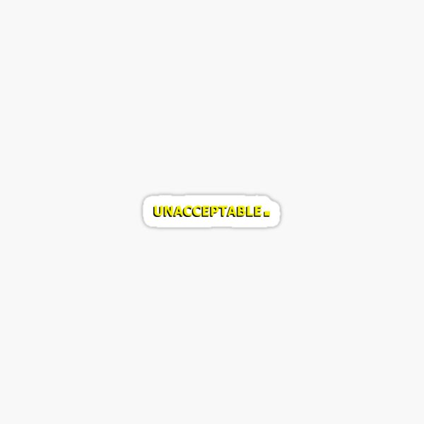 Vista previa del artículo con la obra «INACEPTABLE.», diseñado y vendido por jonmac1982.
