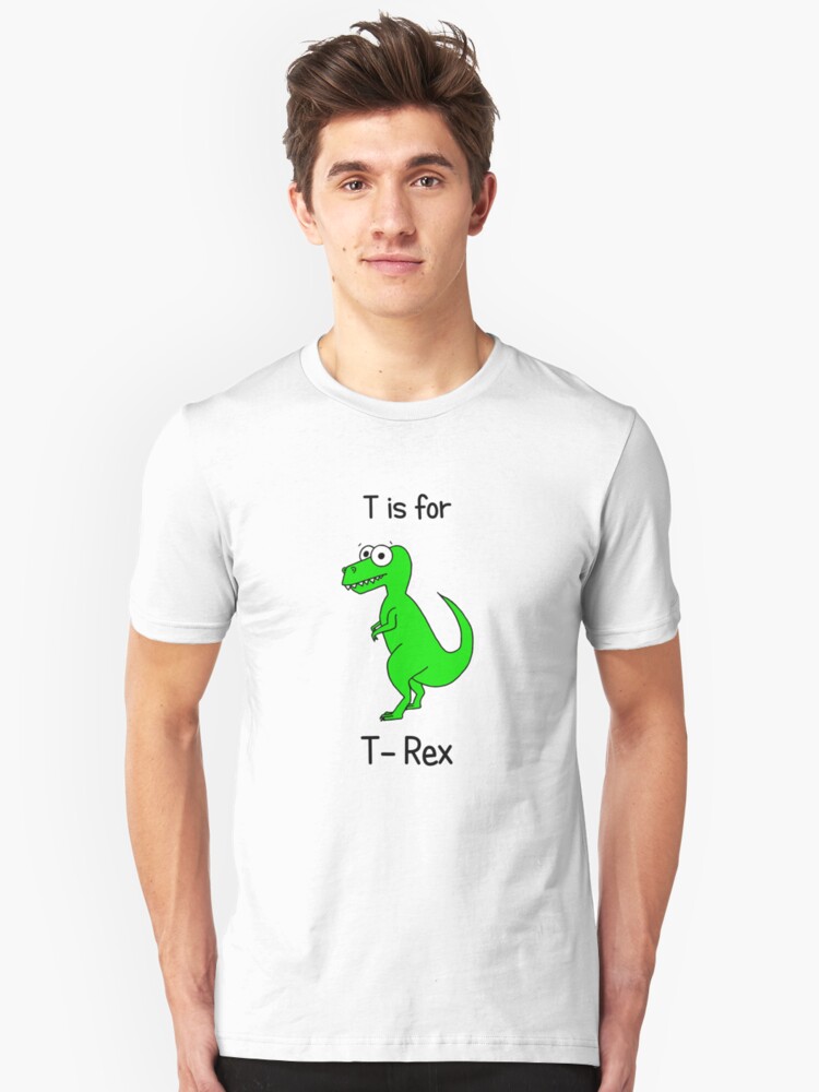 Alternate view of T is for T-Rex Slim Fit T-Shirt