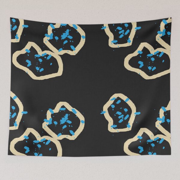 Item preview, Floral Abstract Black Cream Blue designed and sold by PageDesigns.