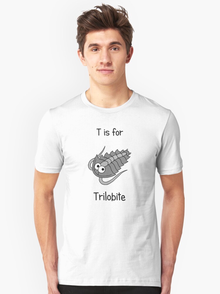 Alternate view of T is for Trilobite Slim Fit T-Shirt