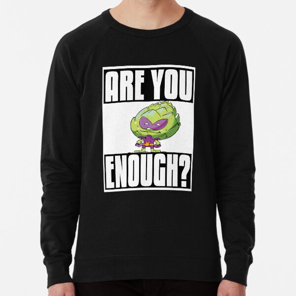 Artichoke Alien Are You Brave Enough? Foodietoon Superhero Planet 9 Lightweight Sweatshirt
