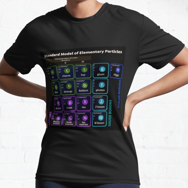 Standard Model Of Elementary Particles #Quarks #Leptons #GaugeBosons #ScalarBosons Bosons Active T-Shirt