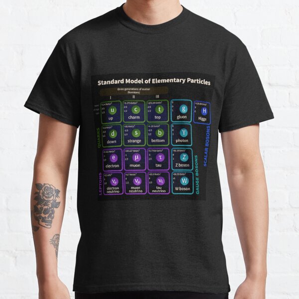 Clothing, Standard Model Of Elementary Particles #Quarks #Leptons #GaugeBosons #ScalarBosons Bosons Classic T-Shirt