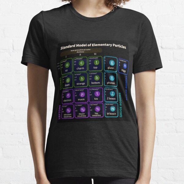 Standard Model Of Elementary Particles #Quarks #Leptons #GaugeBosons #ScalarBosons Bosons Essential T-Shirt