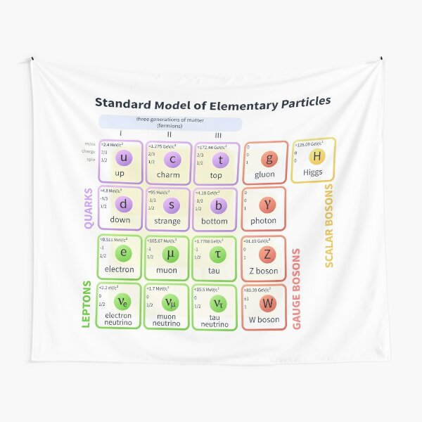 Standard Model Of Elementary Particles  #Quarks #Leptons #GaugeBosons #ScalarBosons Bosons Tapestry