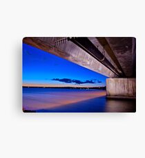 Night shot Toukley Bridge,8.20pm Canvas Print
