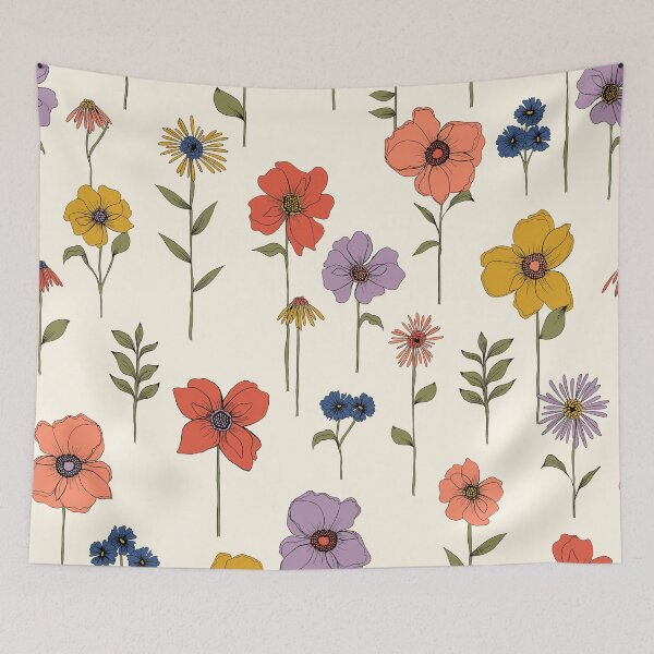 Item preview, Sketched Floral Garden designed and sold by gabrielleneil.