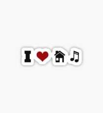 I Heart House Music Sticker