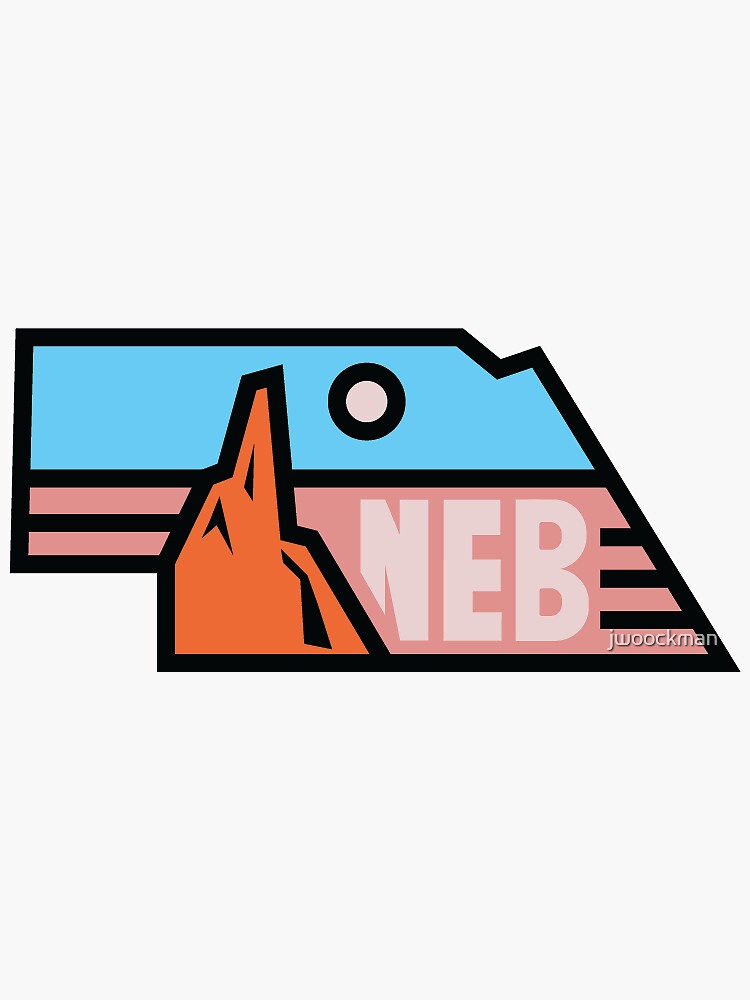 Thumbnail 3 of 3, Sticker, Nebraska | The Good Sticker designed and sold by jwoockman.